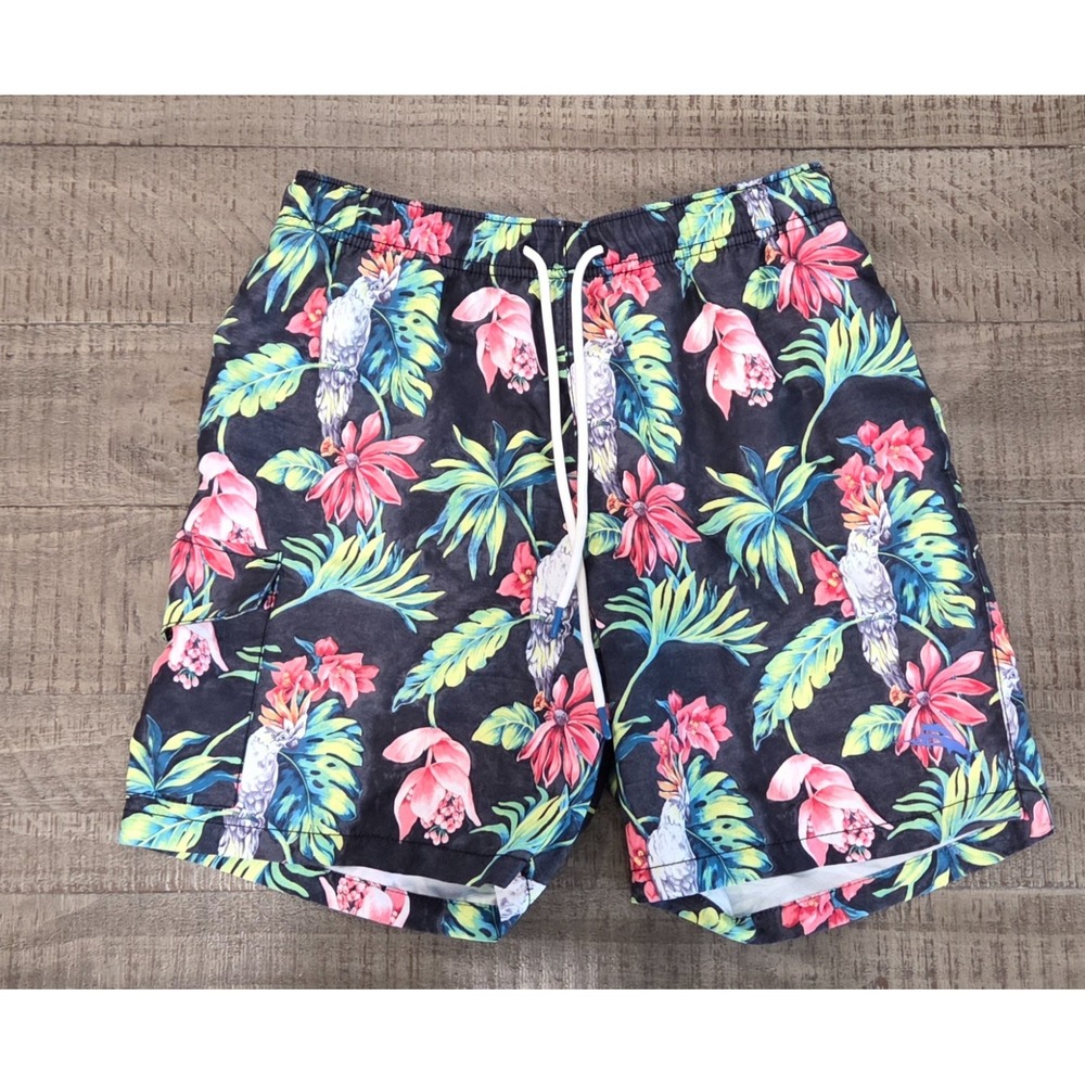 Mens Tommy Bahama Tropical Print Swim Trunks Size Small